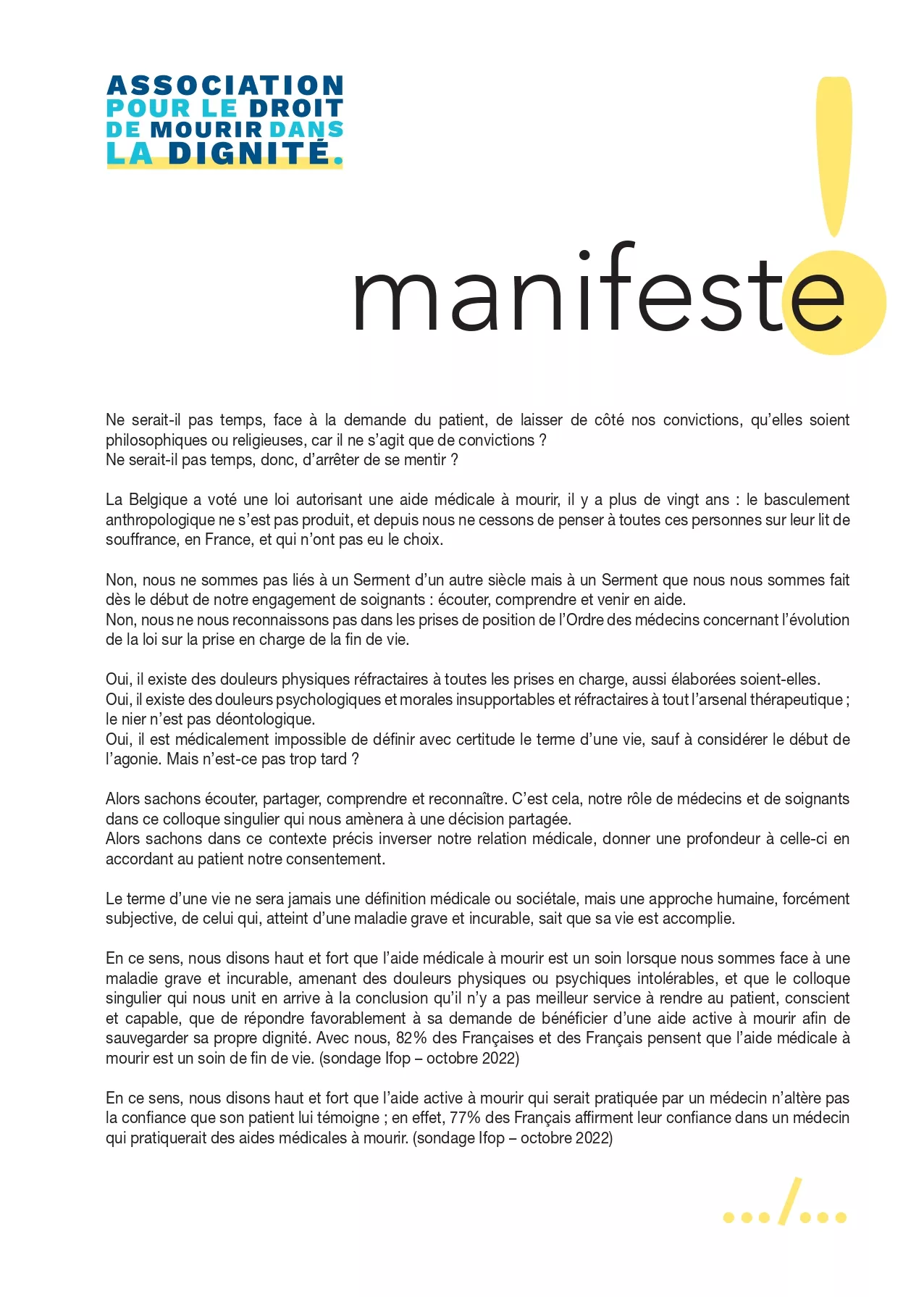 Le manifeste des soignants 